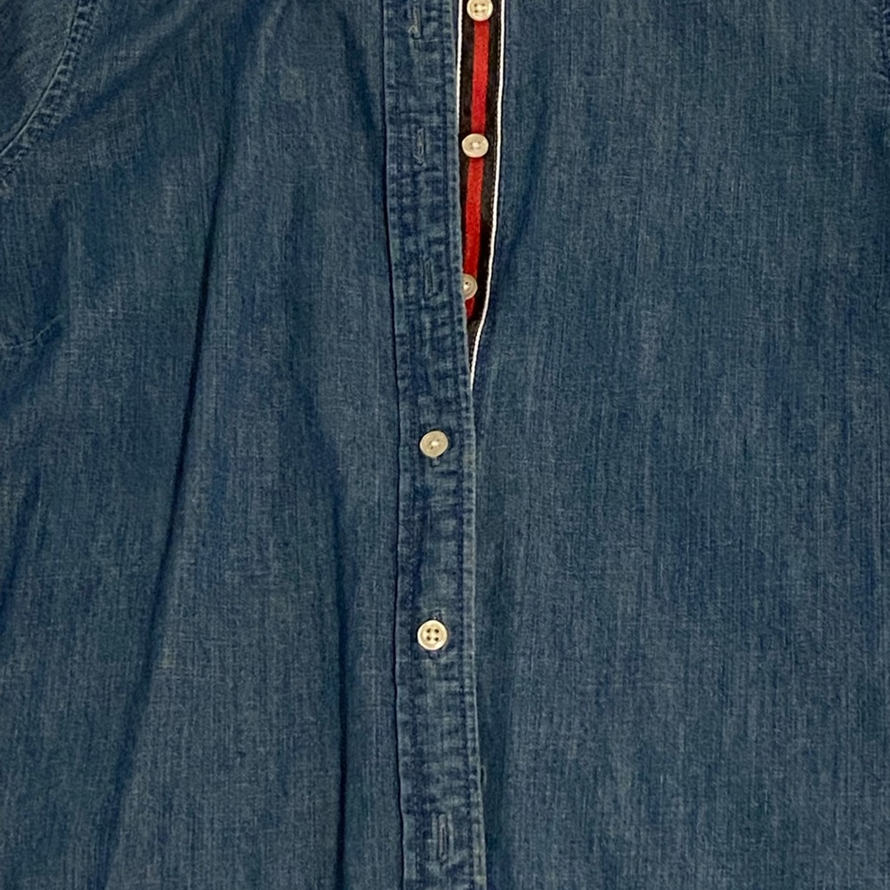 Talbots denim button down shirt